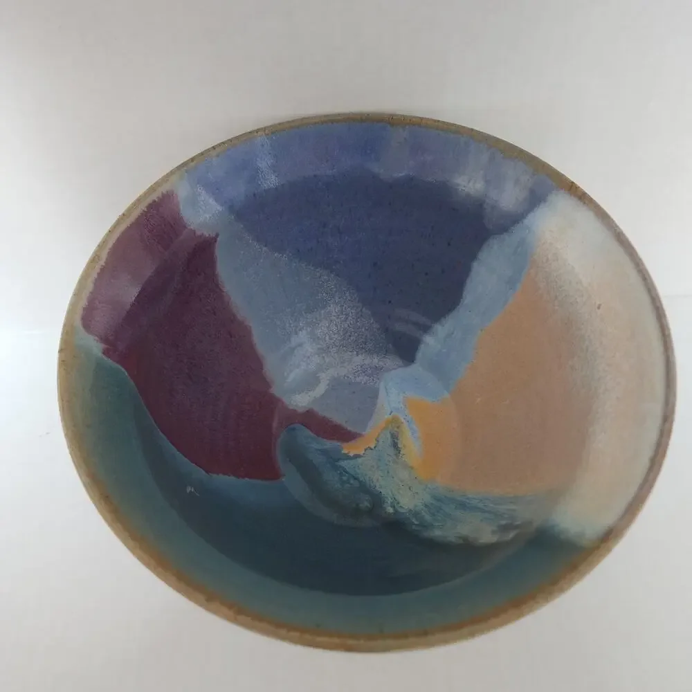 JOANN STRATAKOS Multi Colored Hand Made Bowl Excellent Condition